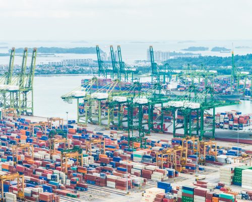 Singapore shipping port container cargo