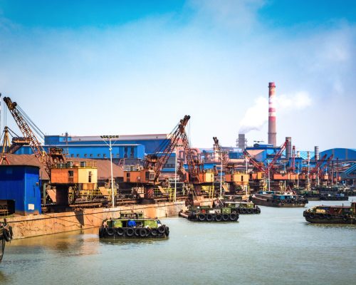 petroleum gas container ship and oil refinery background for energy nautical transportation